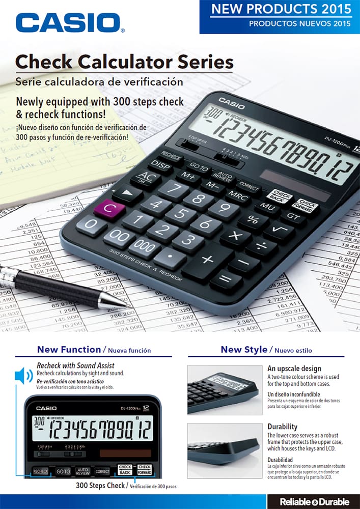 Catalogue de la série de calculatrices de bureau