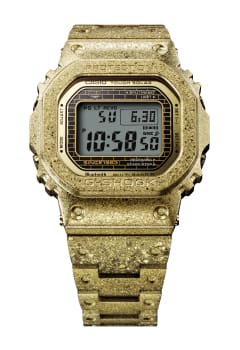 Die gold-melierte Armbanduhr GMW-B5000PG von G-Shock mit rechteckiger Digitalanzeige