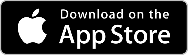 Apple-Logo neben weißem Text auf schwarzem Hintergrund: Download on the App Store. Bild verlinkt zum App Store