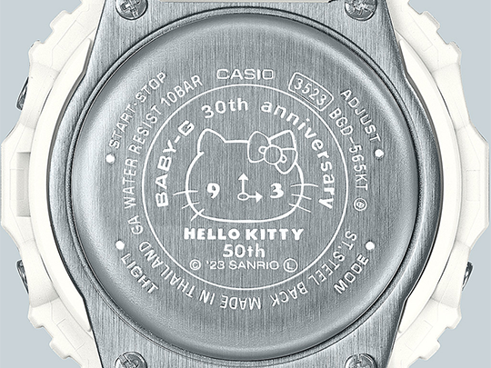 Gehäuserückseite der BGD-565KT-7 mit Hello Kitty Gravur