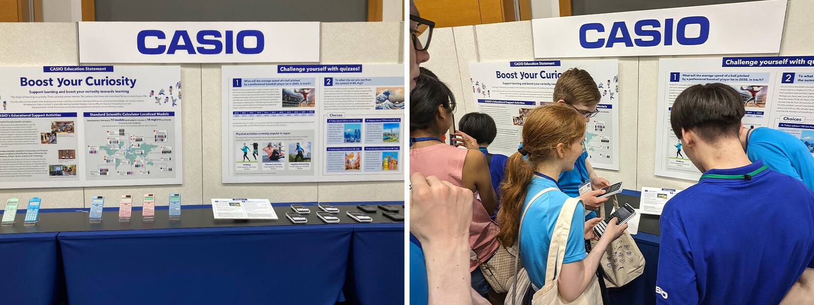 Área de experiência das calculadoras científicas regionais e da calculadora científica com gráfico colorido