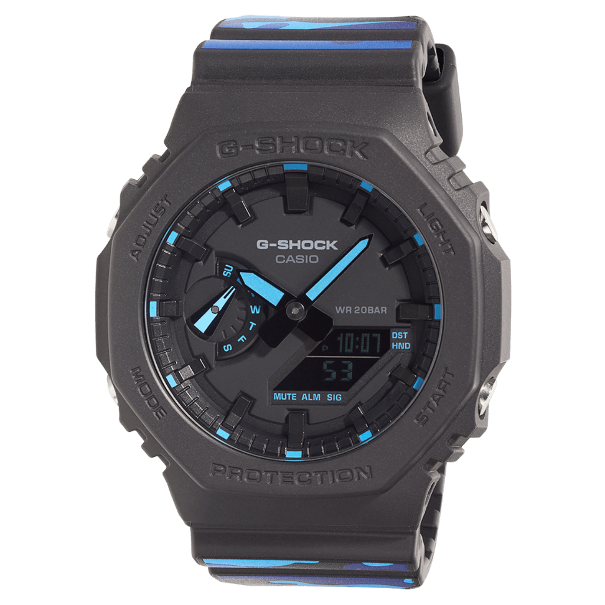 G-Shock GA-2100MD23-1A2 Armbanduhr in schwarz mit blauen Highlights