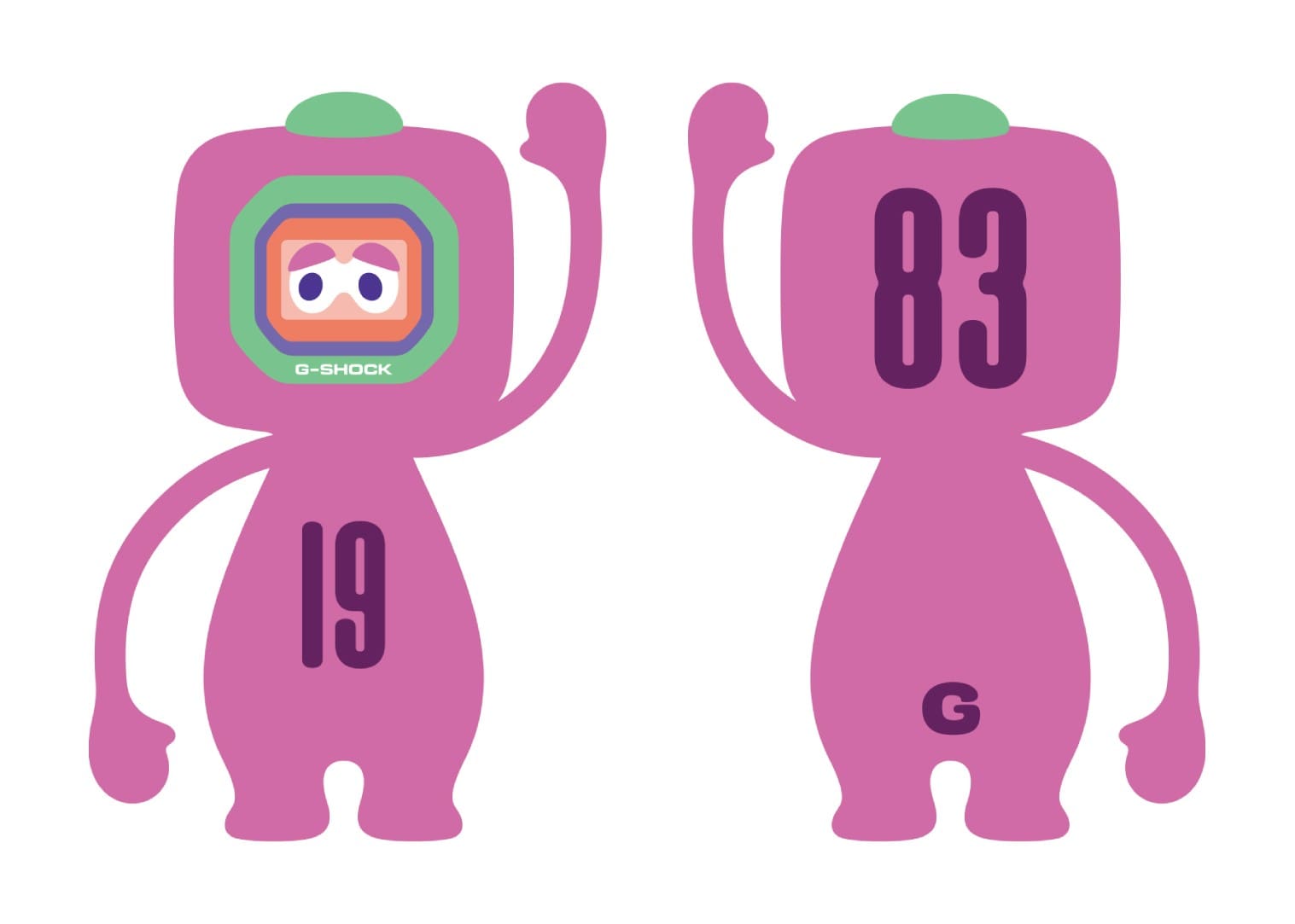 G-Shock x Nigo kreierten den pinken Goro. Das Bild verlinkt zur Übersichtsseite der 5000-5600 Serie.