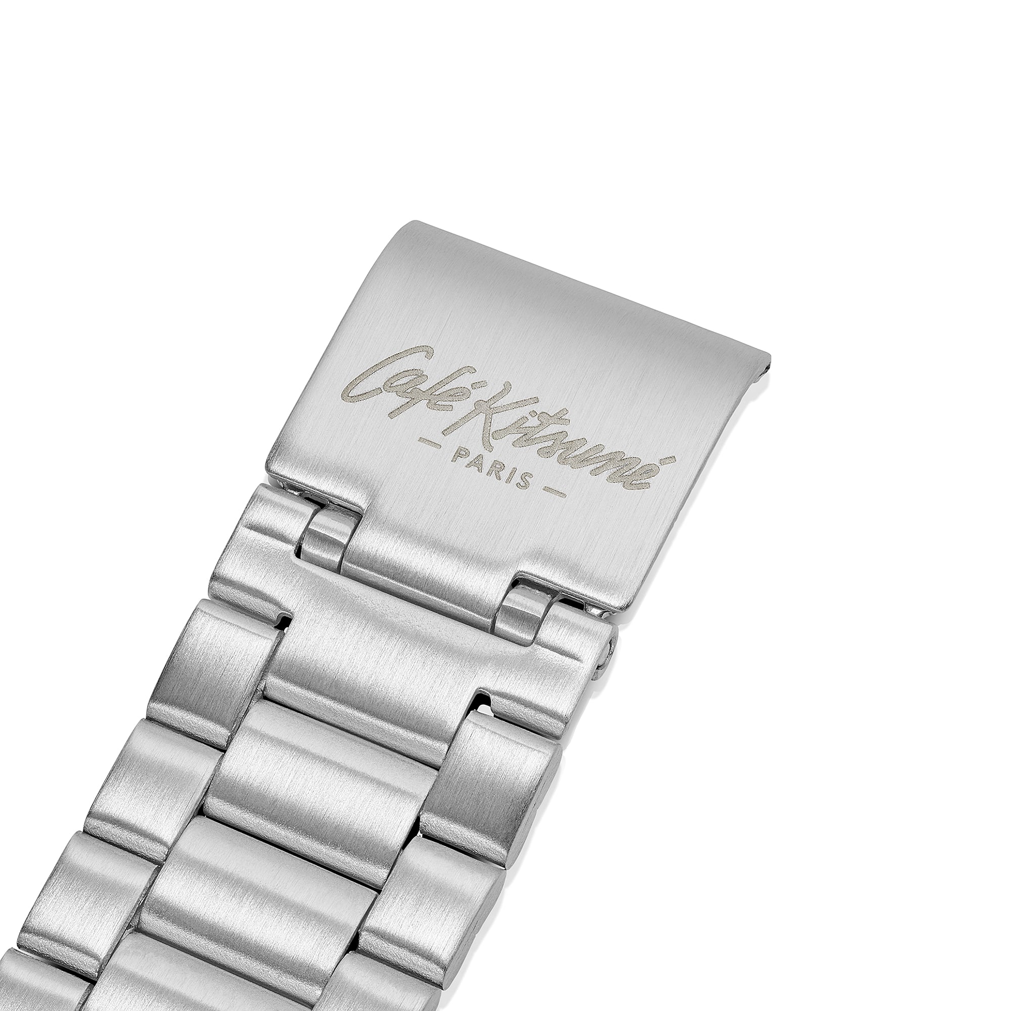 Nahaufnahme der Armbandschließe mit Gravur