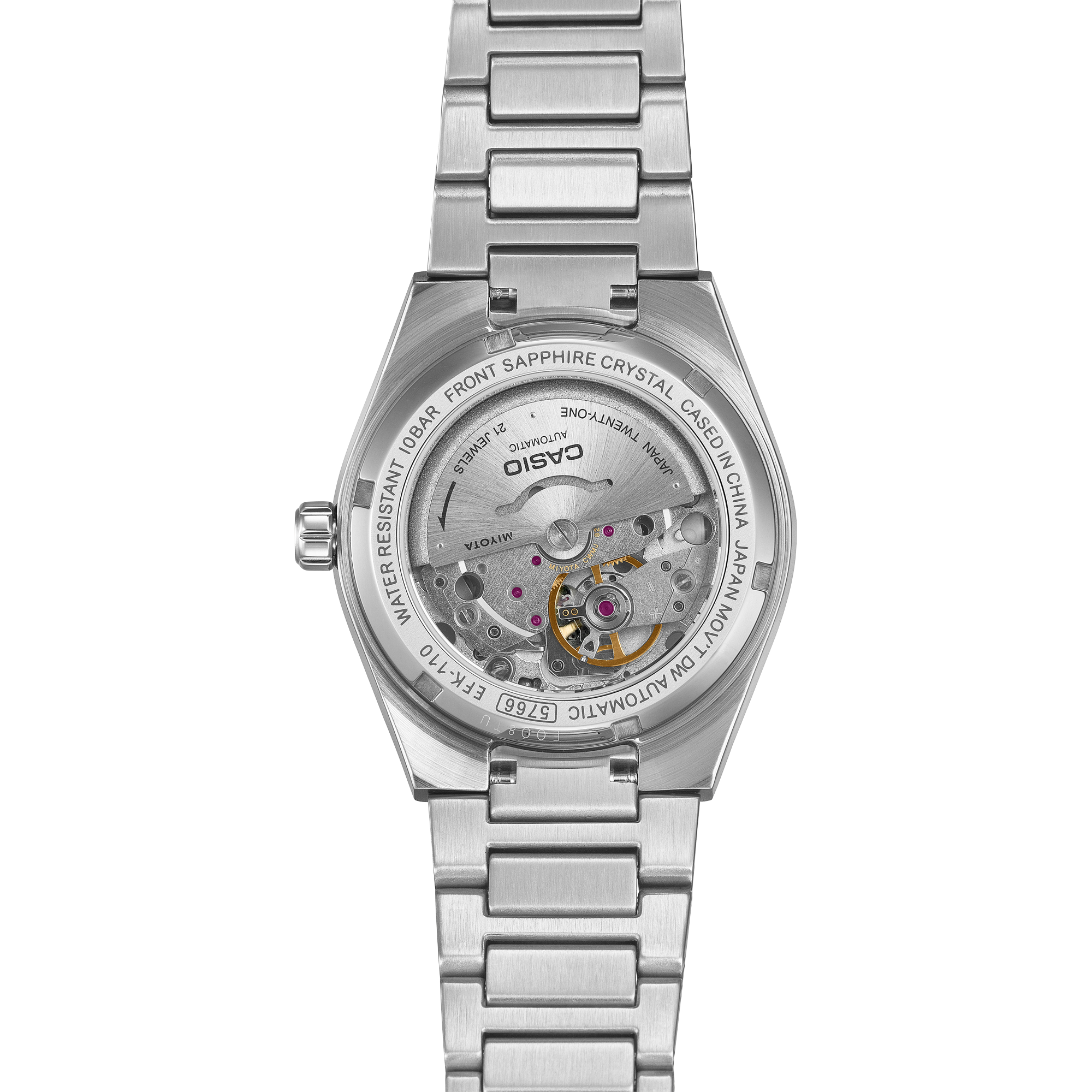 Rückseite der EDIFICE Automatikuhr 