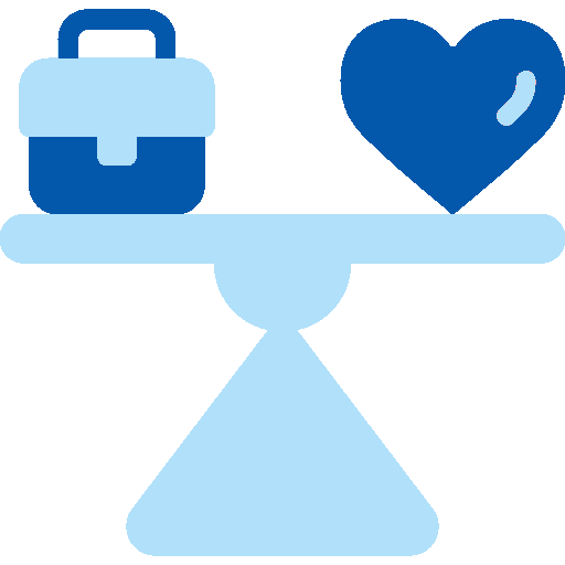Icon zu Work-Life-Balance: Arbeit und das Privatleben in Balance