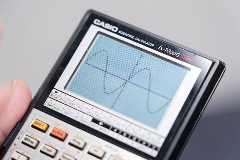 Auf dem LCD des fx-7000G werden Graphen angezeigt