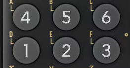 Nahaufnahme der Tasten 1-6