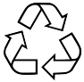 Illustration: Recycling-Icon (drei Pfeile).