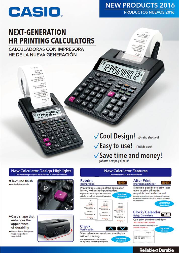 Catálogo de calculadoras de impresión HR