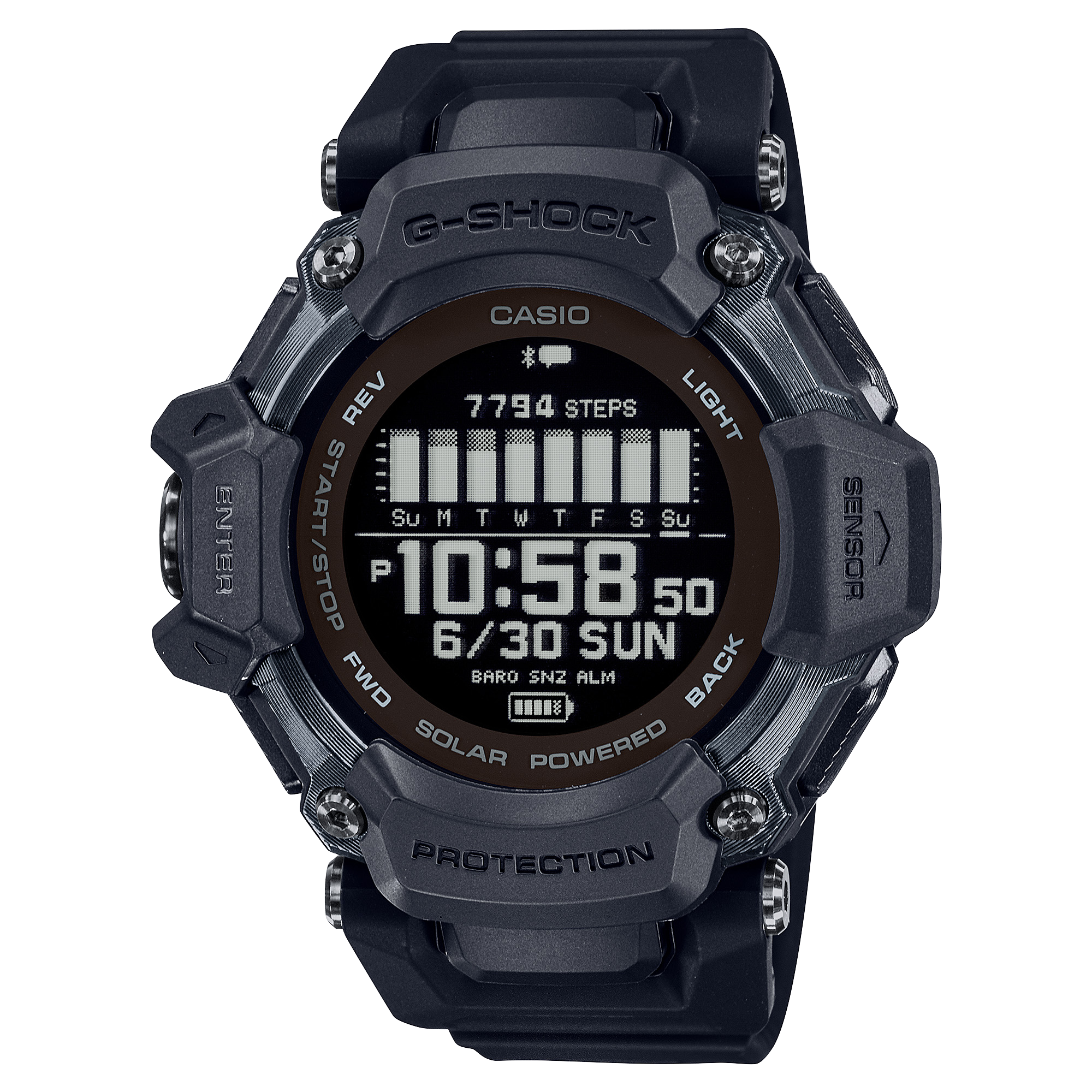 El reloj deportivo G-Shock GBD-H2000-1B en negro