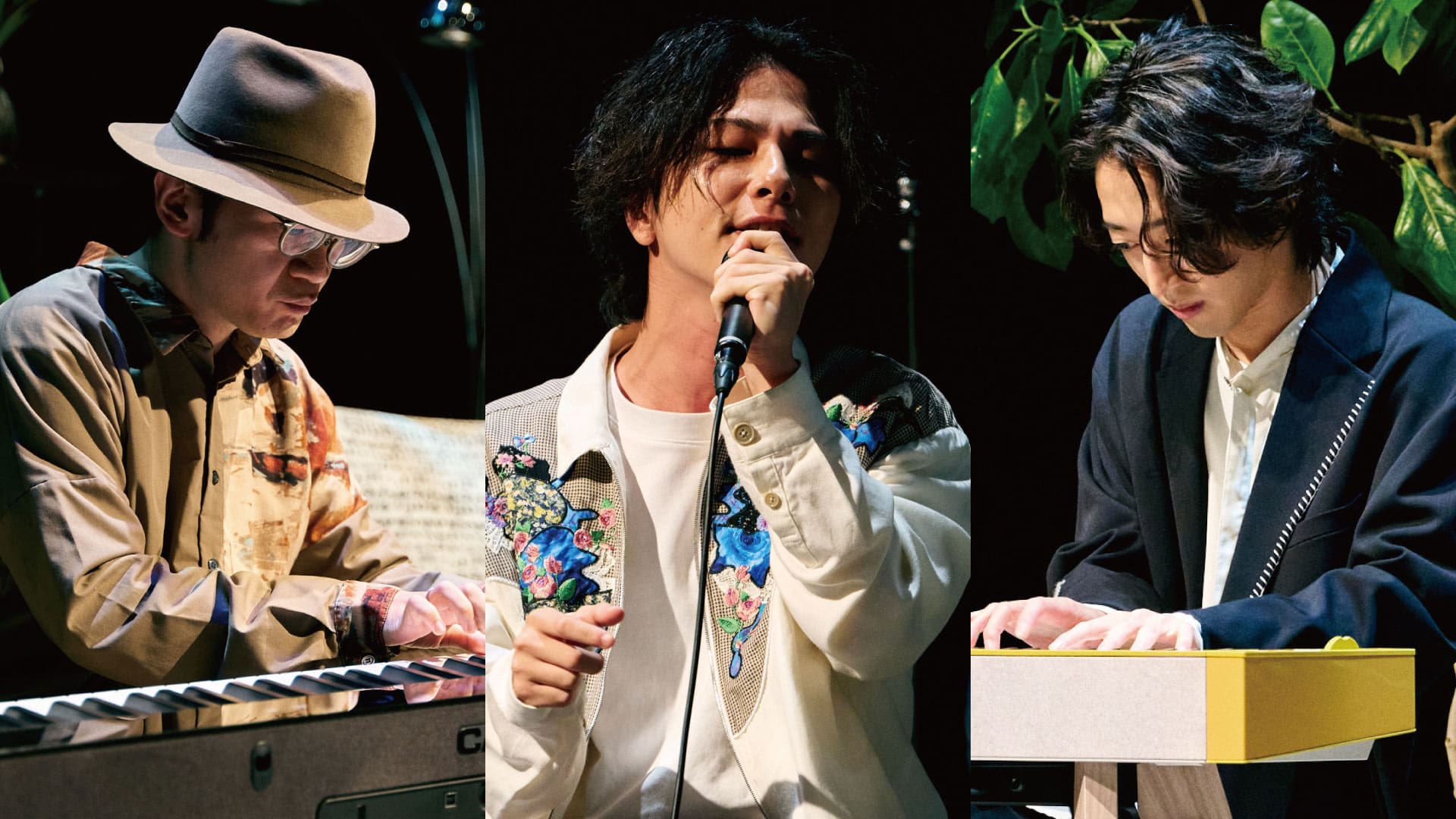 Tres artistas que actuaron en el Privia Showcase de Tokio.