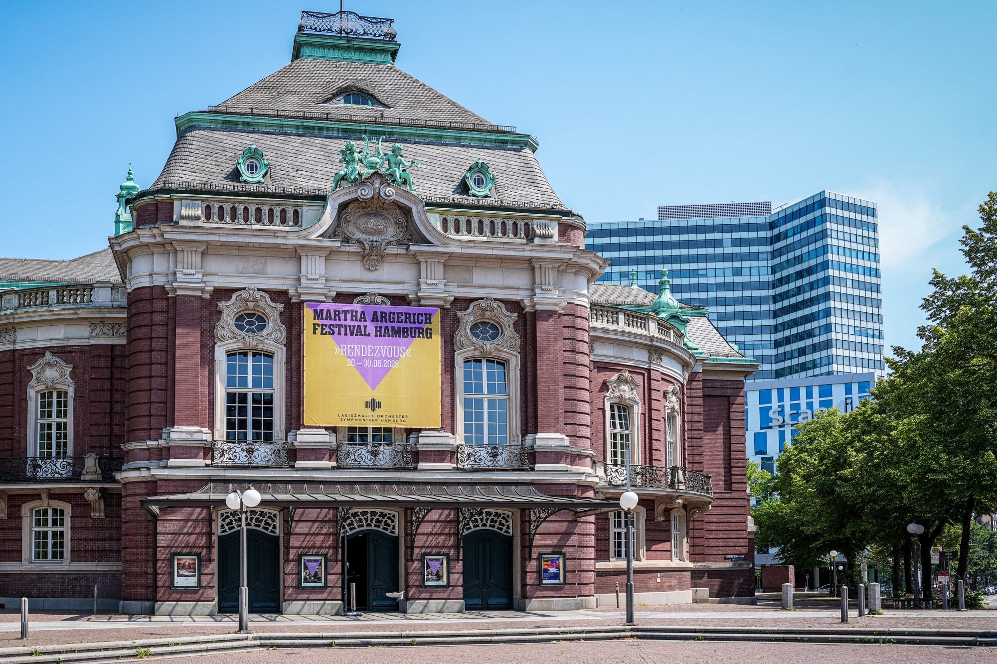 The magnificent Laeiszhalle Hamburg building, as seen from the outside
