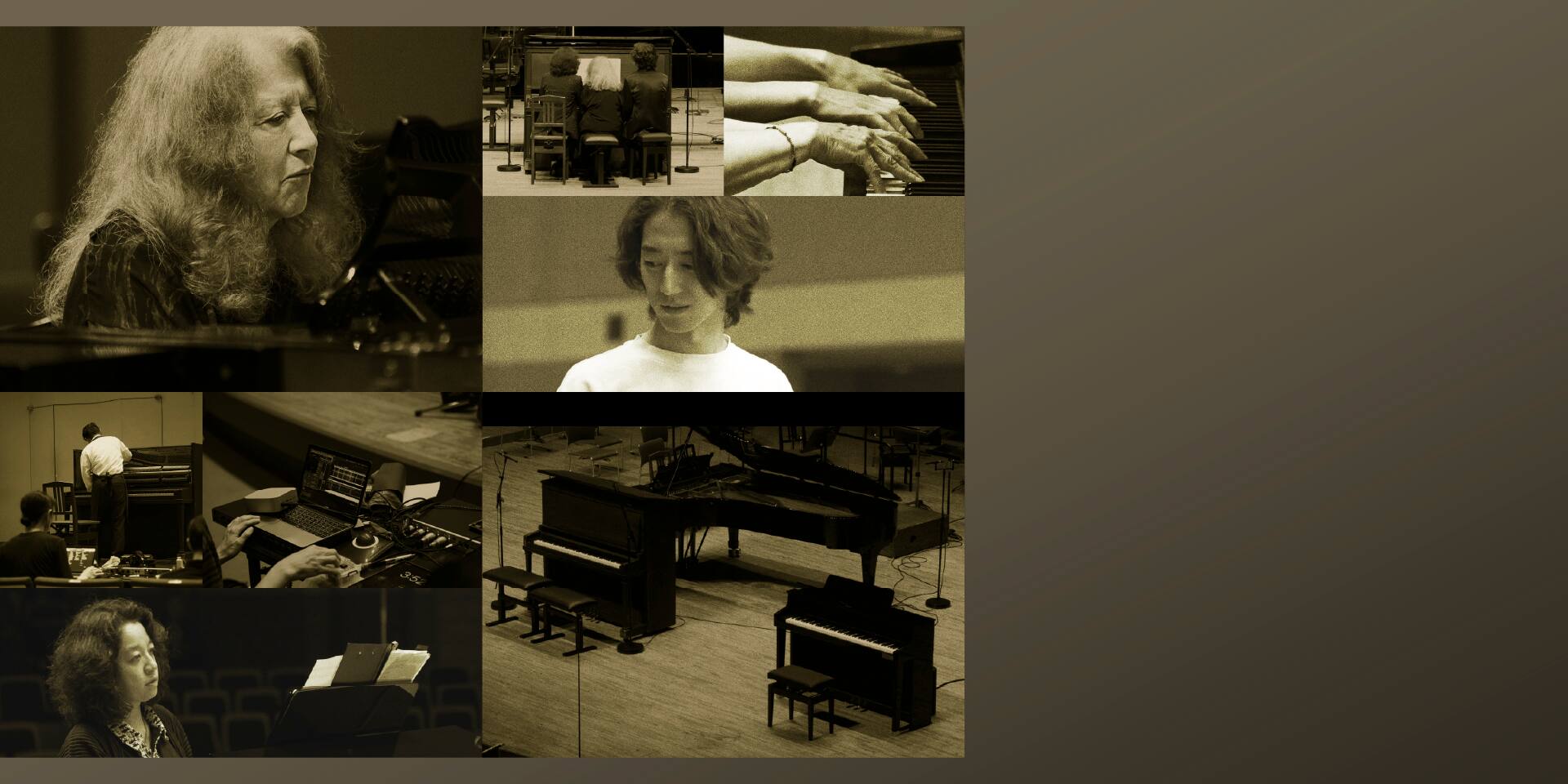 Different angles of Martha Argerich and Hayato Sumino on the Piano - a CASIO Celviano digital piano.