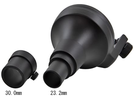 Black adapter DMS-100M for the dermatological camera from CASIO with 30mm or 23.2mm diameter
