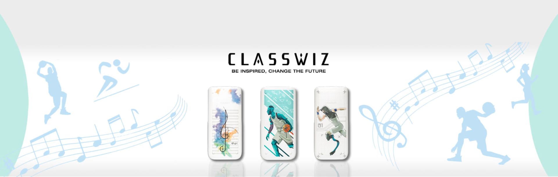 Three white CASIO graphing/school calculators next to each other, different designs 2022 printed on the cases.