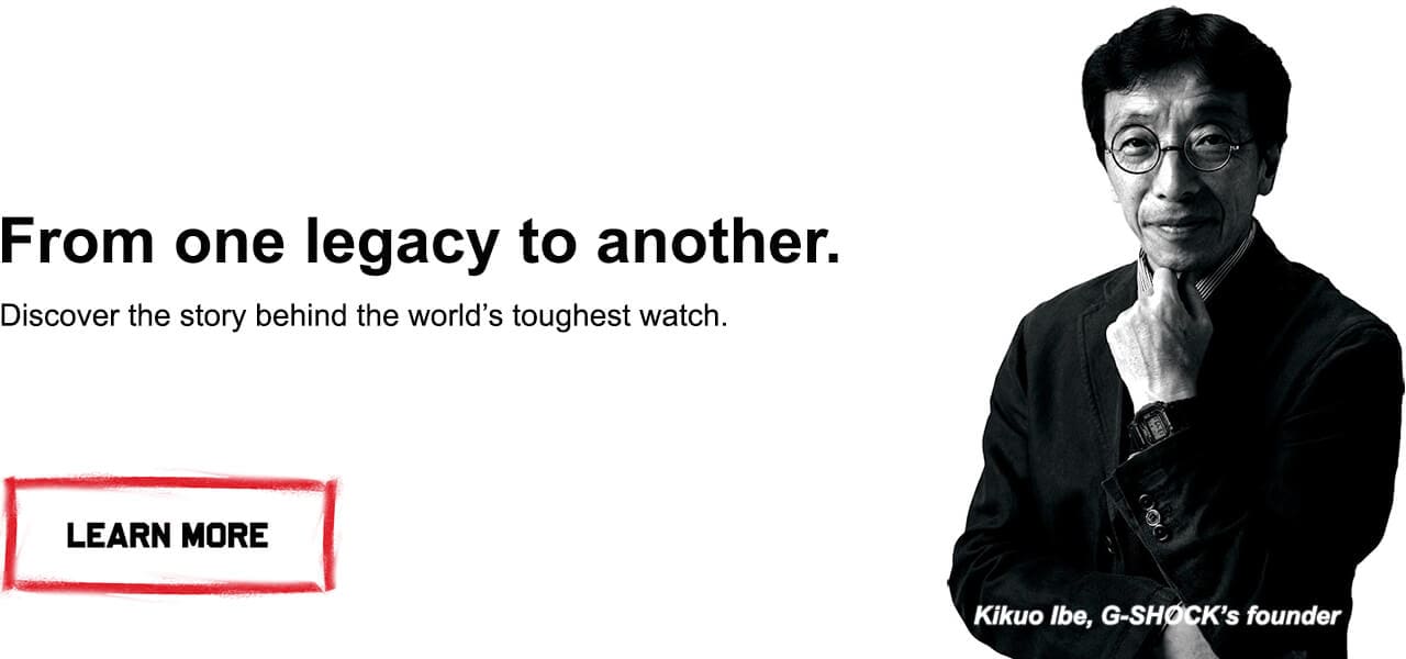 Link to the "Identity" page from G-SHOCK