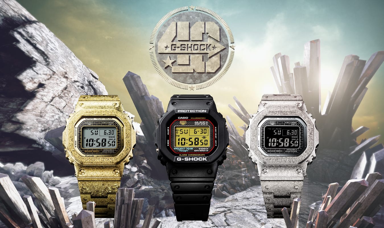 Les montres G-Shock du 40e anniversaire : GMW-B5000PG, DW-5040PG, GMW-B5000PS