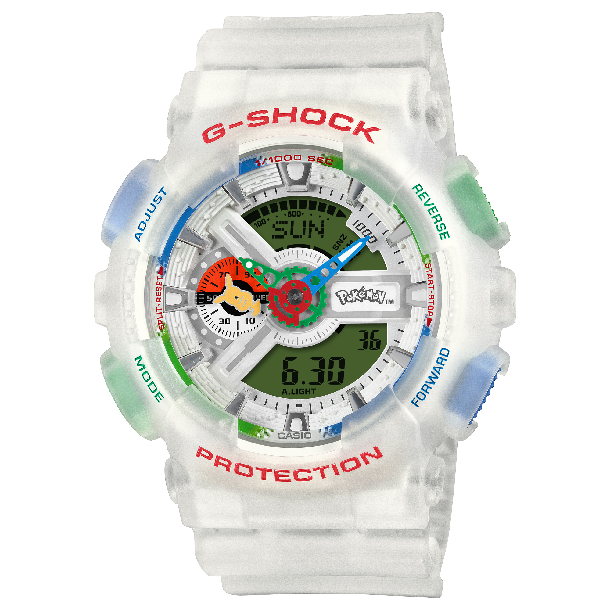 La montre hybride GA-110PKM-7A de Casio G-Shock et Pokémon