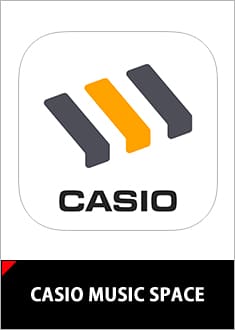 Le logo de l'app CASIO MUSIC SPACE.