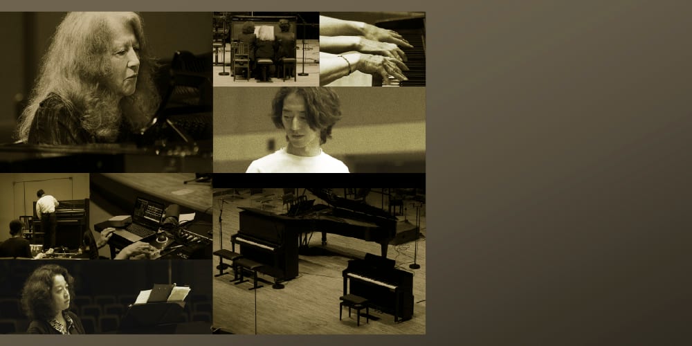 Plusieurs enregistrements de Martha Argerich et Hayato Sumino au piano – un piano numérique CASIO Celviano.