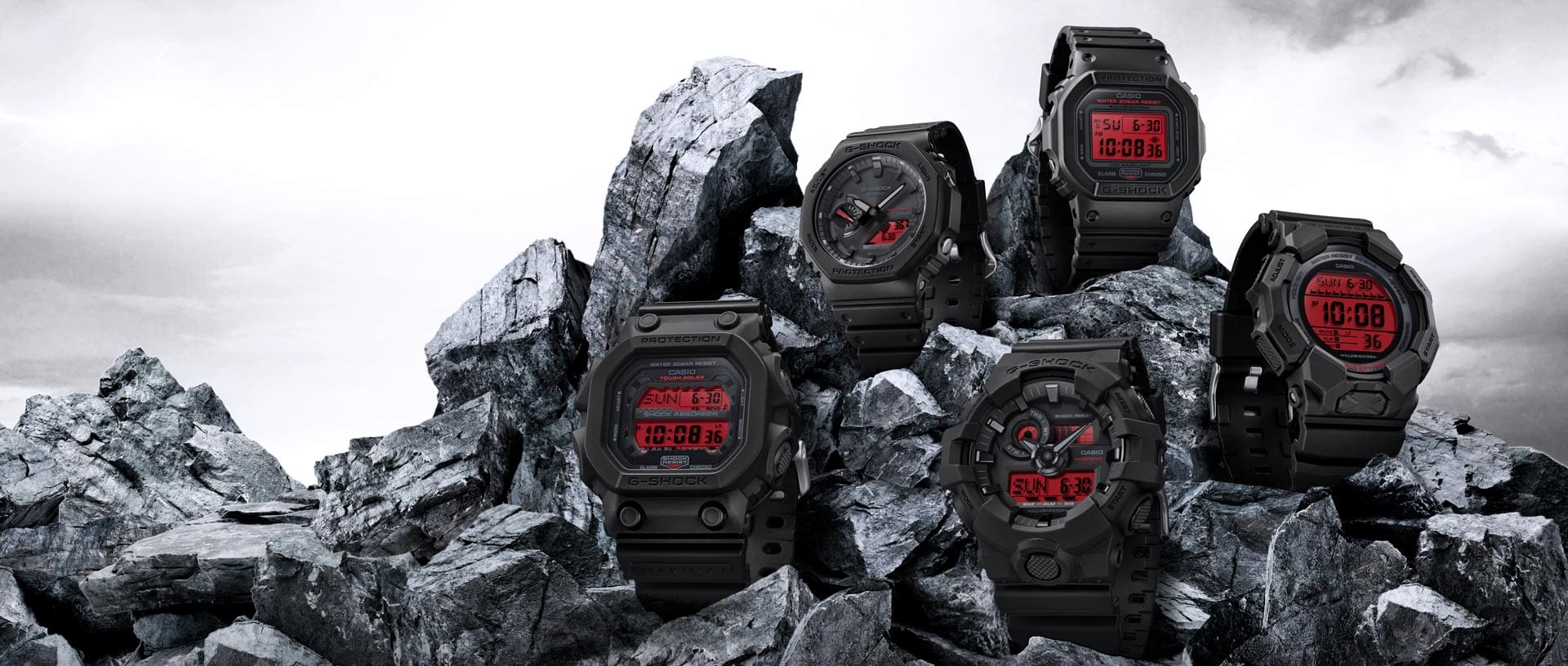 Black and Bold red