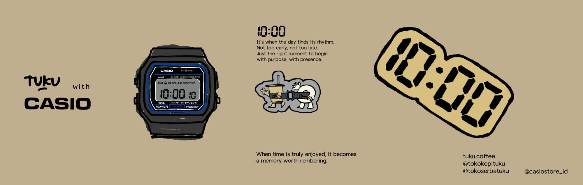 A man in black trousers and a white shirt wears the AE-1200WHD-1A digital watch in silver, standing in front of a mirror and looking through the lens of his camera.