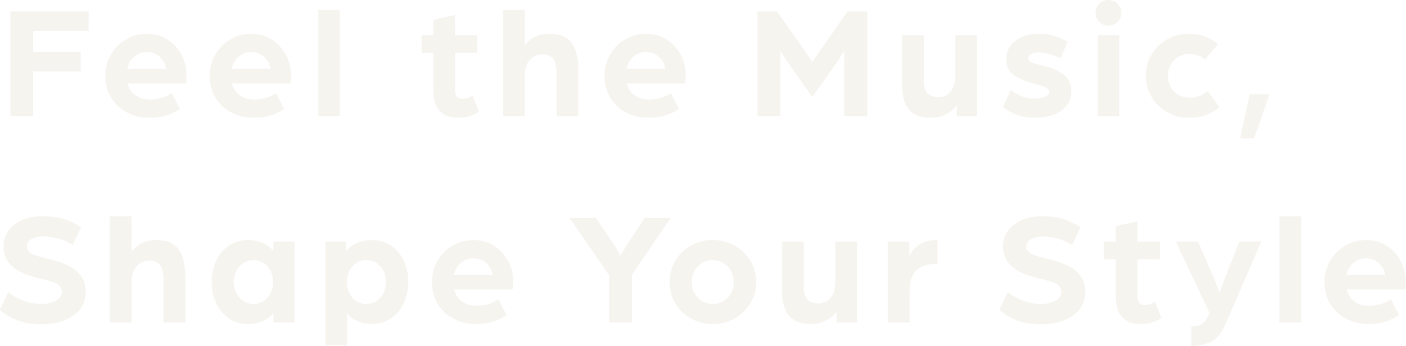 Feel the Music, Shape Your Style