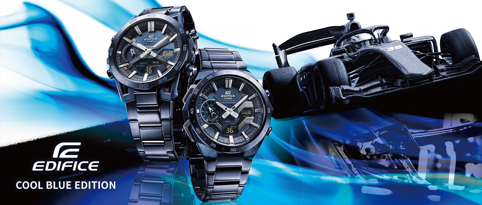 あああEDIFICE Bluetooth TOUGH SOLAR 時計 COOL BLUE EDITION | CASIO