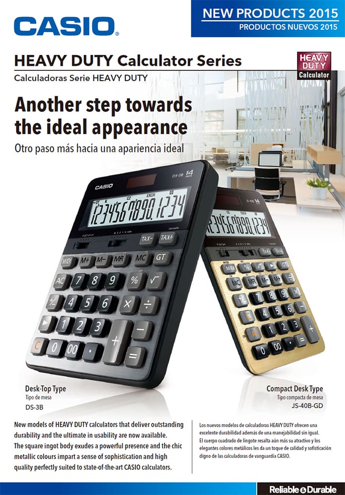 Catalogo delle calcolatrici della serie Heavy Duty