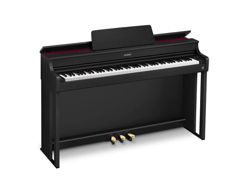 Il pianoforte digitale nero AP-300, l'immagine è collegata alla pagina del prodotto