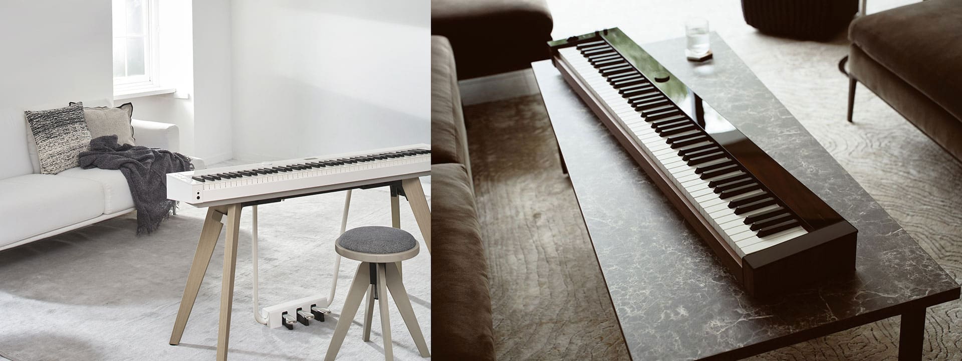 Il PX-S7000WE e il PX-S6000BK in due diverse foto lifestyle