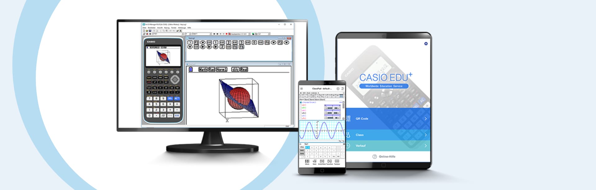 Software e applicazioni di presentazione per la scuola e calcolatrici grafiche