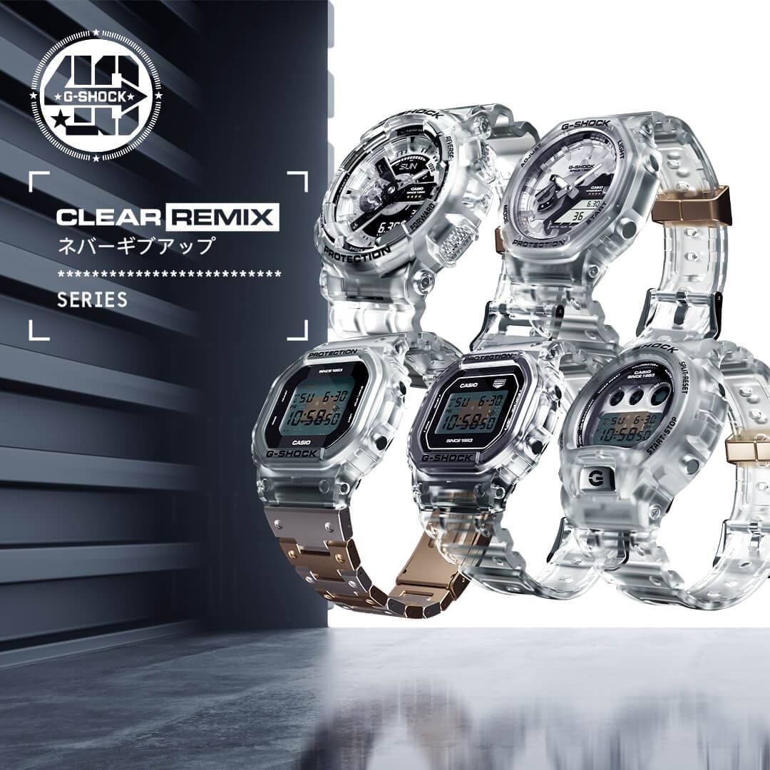 I nuovi modelli di orologi G-Shock Clear Remix