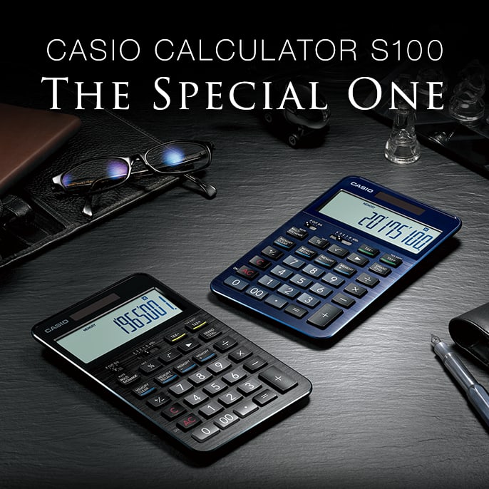 カシオ CASIO プレミアム電卓 12桁 ブラック S100 カシオ プレミアム電卓 12桁 S100 CASIO ブラック
