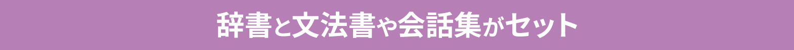 辞書と文法書や会話集がセット