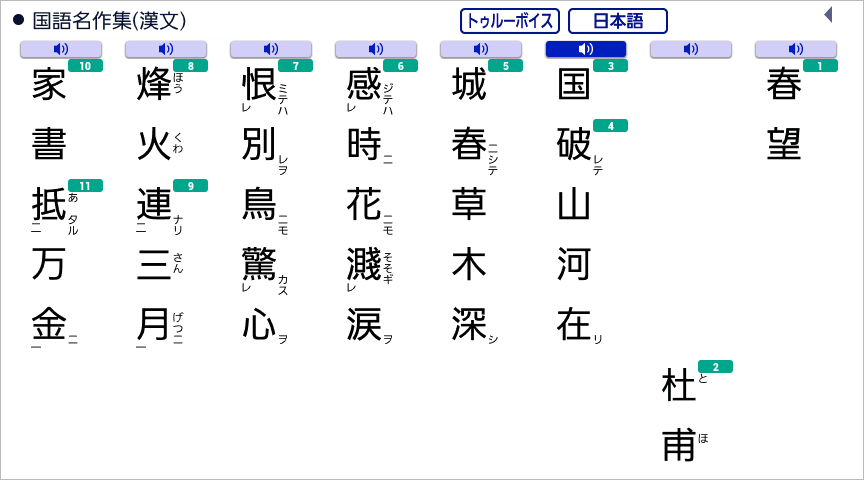 国語名作集(漢文) 「春望」