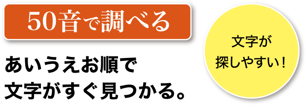 50音で調べる