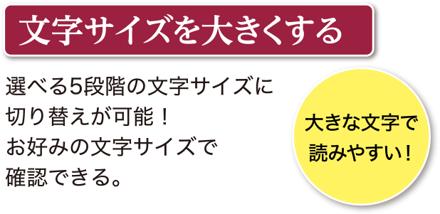文字サイズを大きくする