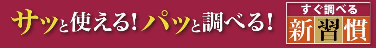 サッと使える！パッと調べる　［すぐ調べる新習慣］