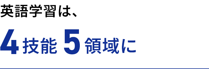 英語学習は４技能５領域に