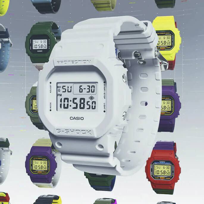 カシオ G-MS 爽やかデザイン 電波ソーラー 腕時計 ホワイト×ペールブルー [カシオ] 腕時計 ベビージー国内正規品 G-MS 電波ソーラー MSG-W200CG-1AJF レディース ブラック