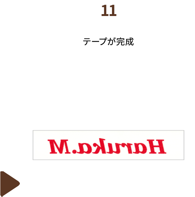 １１.テープが完成
