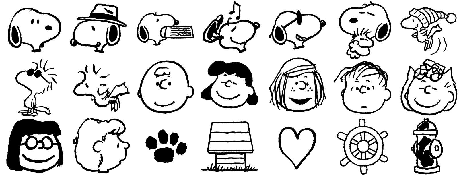 ピーナッツ絵文字　サンプル画像