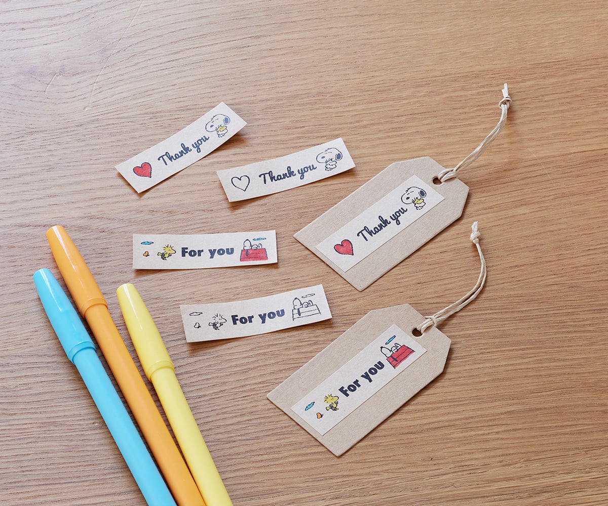 ピーナッツ 使用例　ペンで塗ってアレンジ