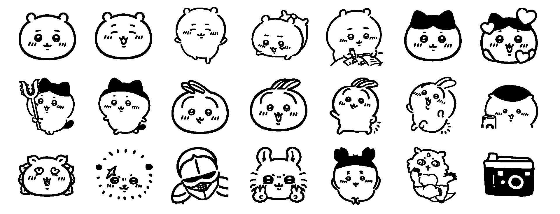 ちいかわ絵文字　サンプル画像