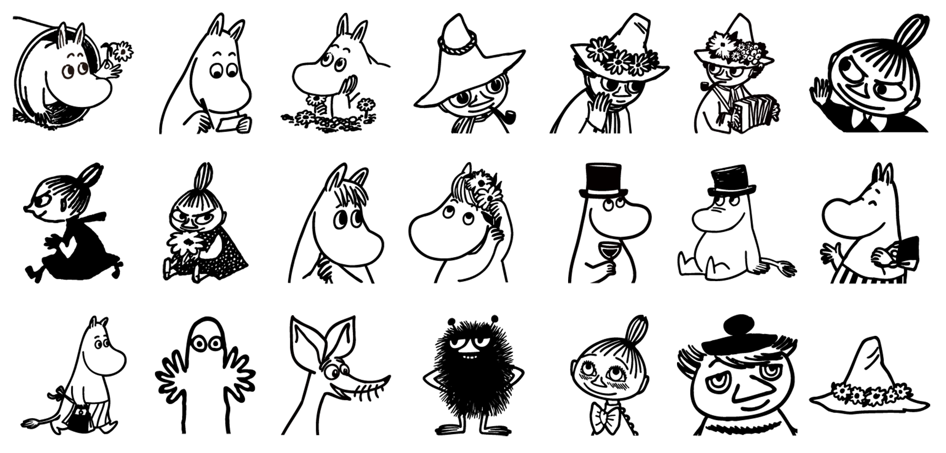 ムーミン絵文字　サンプル画像