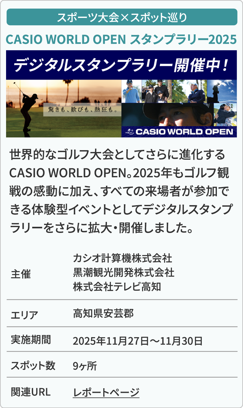 CASIO WORLD OPEN スタンプラリー2025