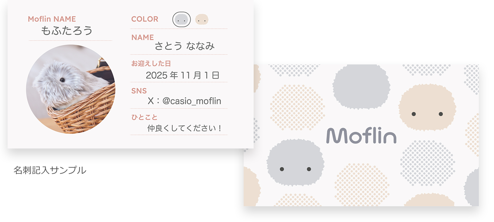 モフリン名刺のメインビジュアル