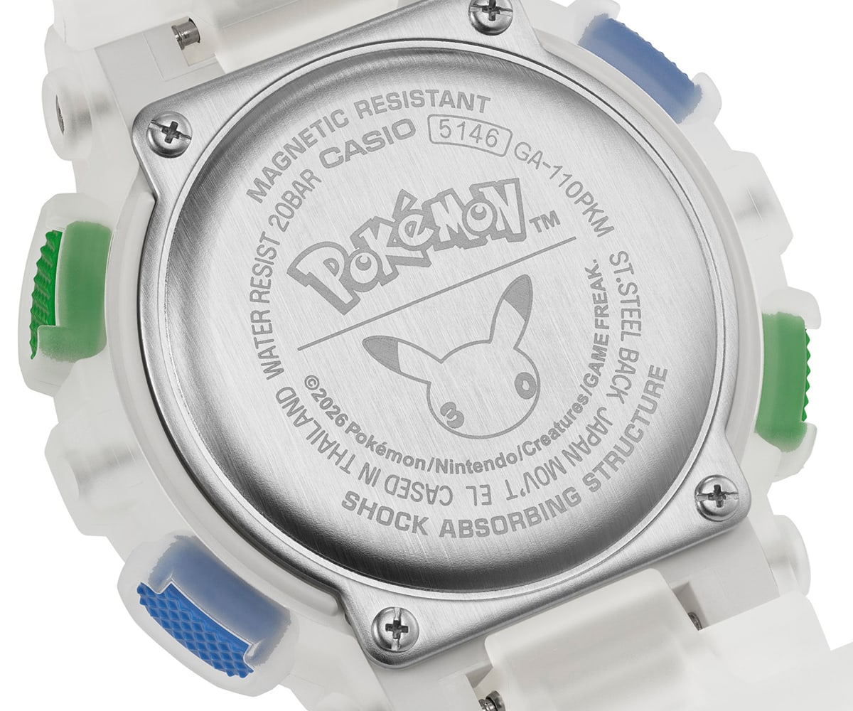 GA-110PKMの裏蓋のビジュアル